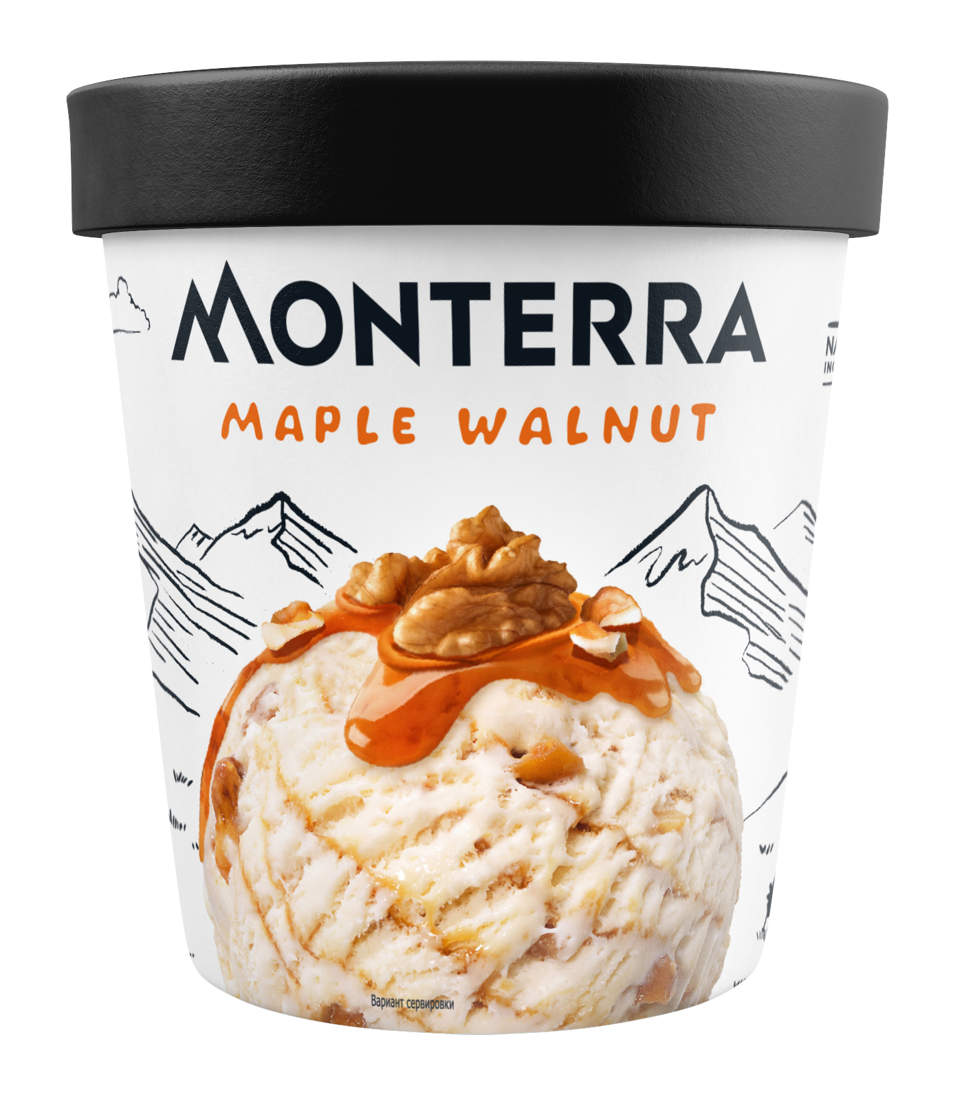 Мороженое пломбир кленовый сироп и грецкий орех "MONTERRA" стакан, 298 г Мороженое пломбир кленовый сироп и грецкий орех "MONTERRA" стакан, 298 г
