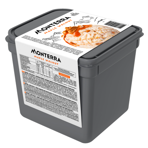 Мороженое пломбир с кленовым сиропом и кусочками карамелизованных грецких орехов «MONTERRA», 1510 г