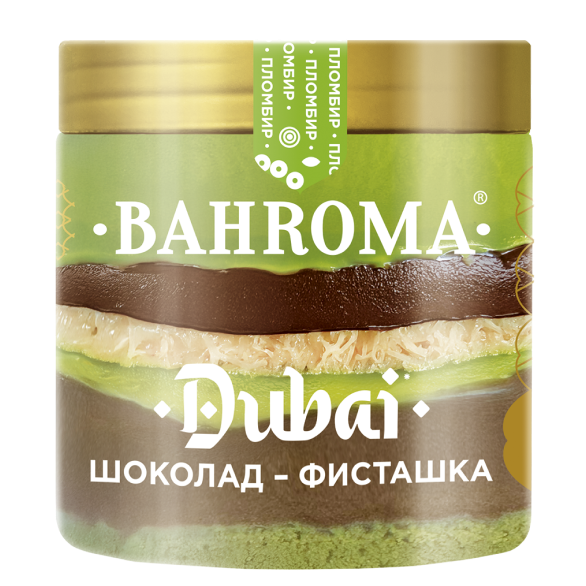 Пинта пломбир Dubai шоколад-фисташка "BAHROMA", 320 г
