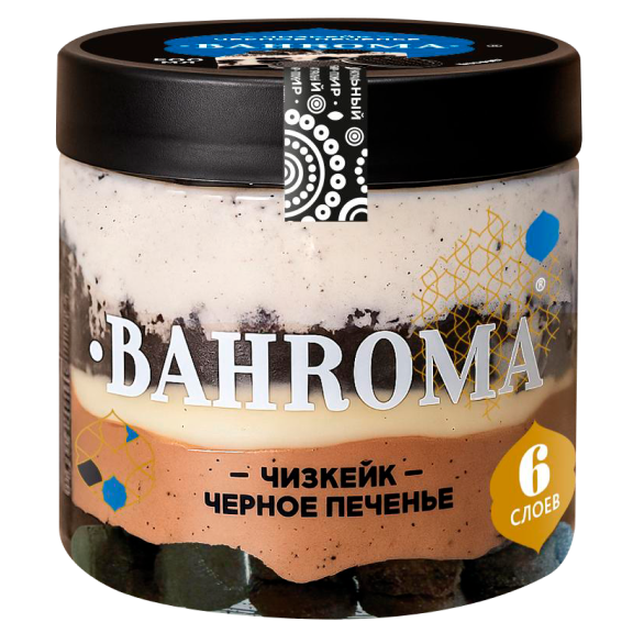 Мороженое пломбир шоколадный из кусочков черного печенья "BAHROMA", 320 г