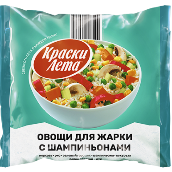 Овощи для жарки с шампиньонами "КРАСКИ ЛЕТА" замороженные, 400 г