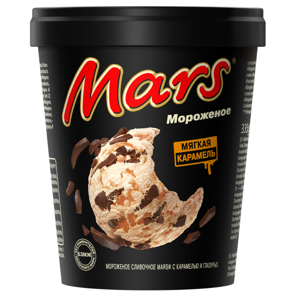 Мороженое сливочное с карамелью и глазурью "MARS" 300 г