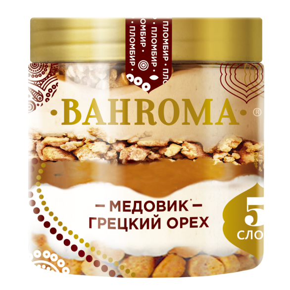 Мороженое пломбир медовик грецкий орех "BAHROMA", 320 г