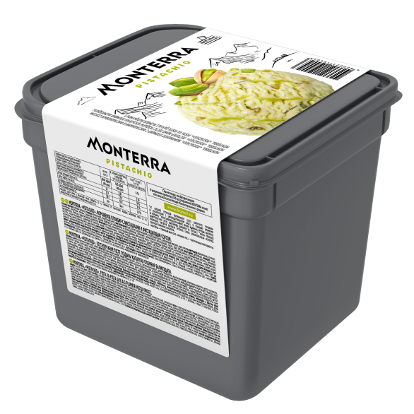 Мороженое пломбир с фисташками и фисташковым соусом «MONTERRA», 1450 г