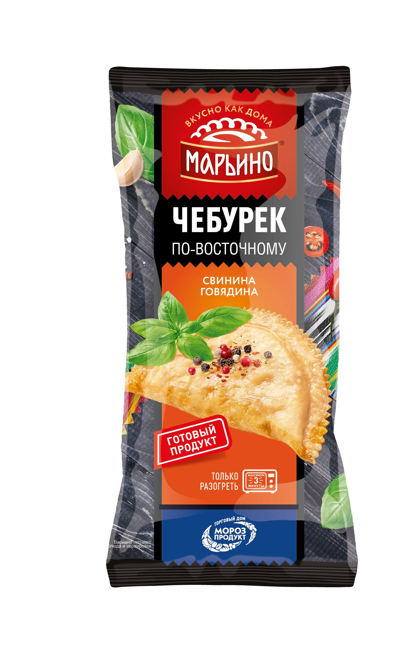 Чебурек со свининой и говядиной по-восточному «МАРЬИНО» замороженный, 130 г