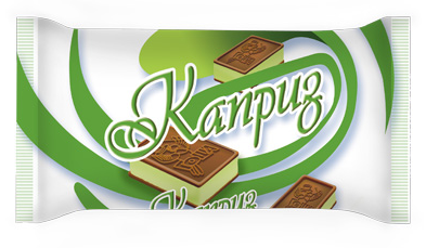 Мороженое пломбир фисташка и печенье "КАПРИЗ" сэндвич, 95 г
