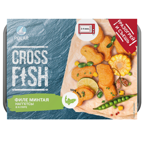 Наггетсы из филе минтая в кляре CrossFish "POLAR", 250 г