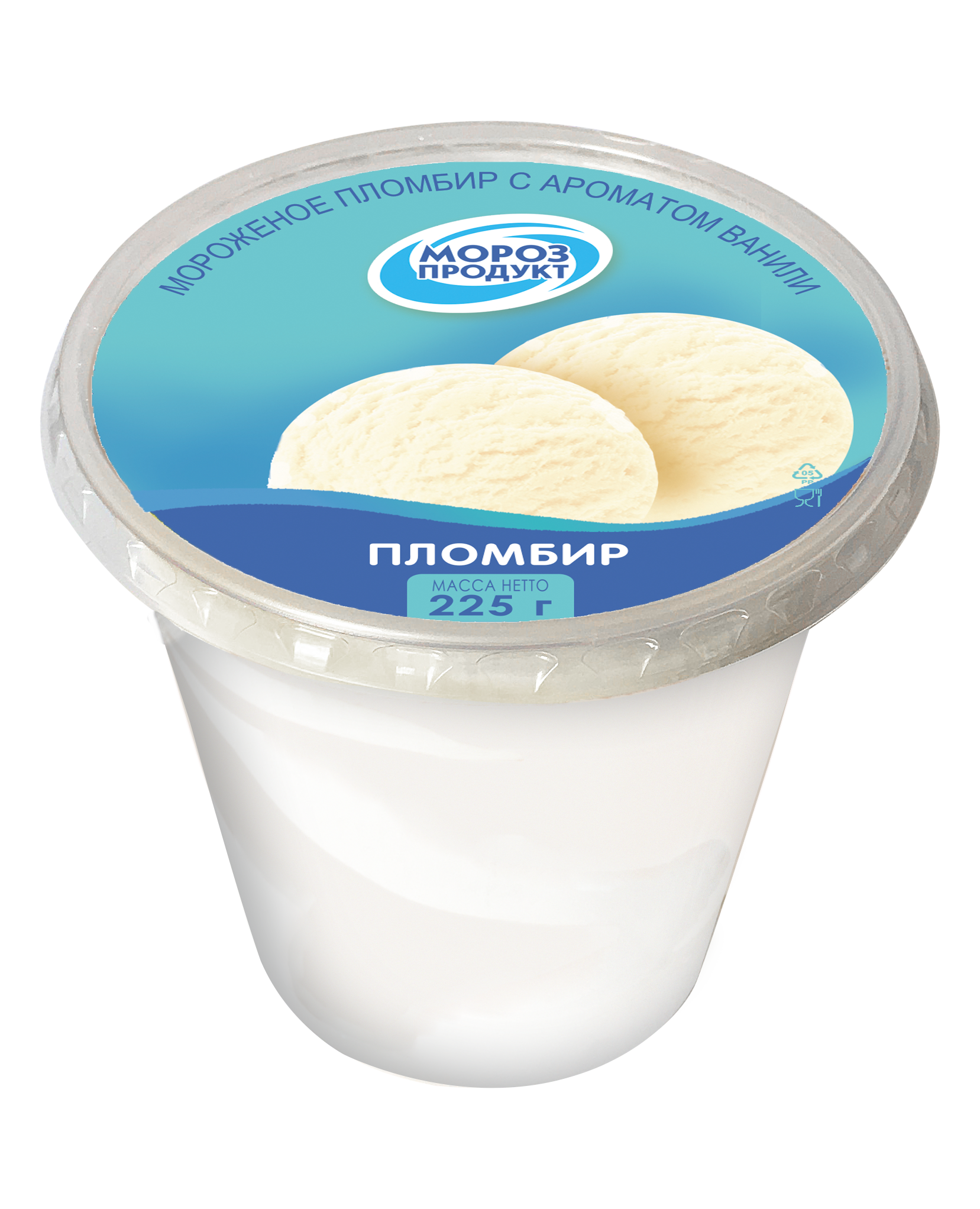 Мороженое пломбир с ароматом ванили "МОРОЗПРОДУКТ", 225 г