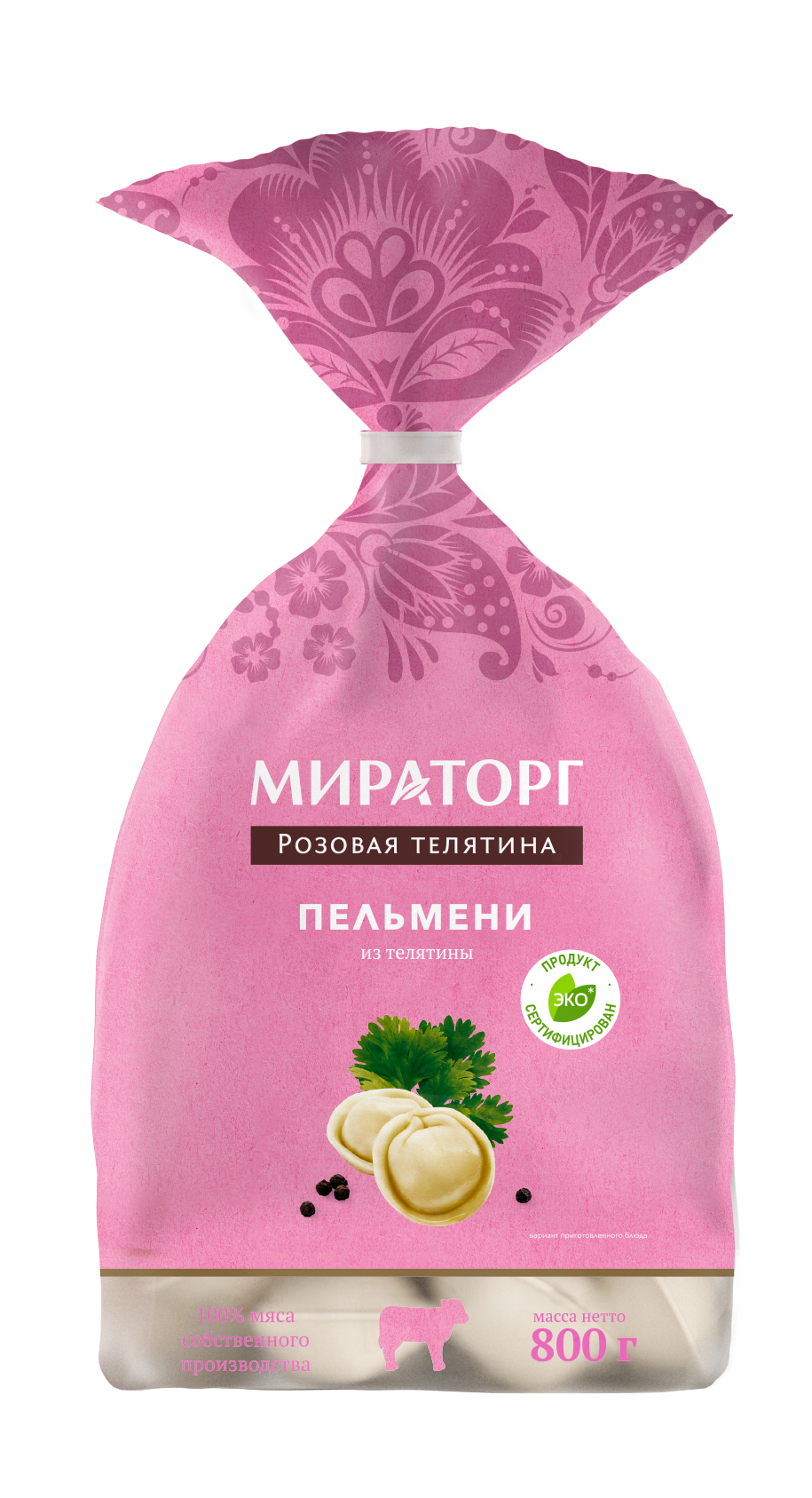Пельмени из телятины "МИРАТОРГ" замороженные, 800 г
