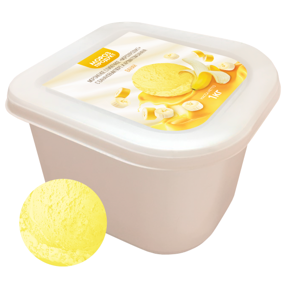 Мороженое сливочное банан "МОРОЗПРОДУКТ", 1 кг