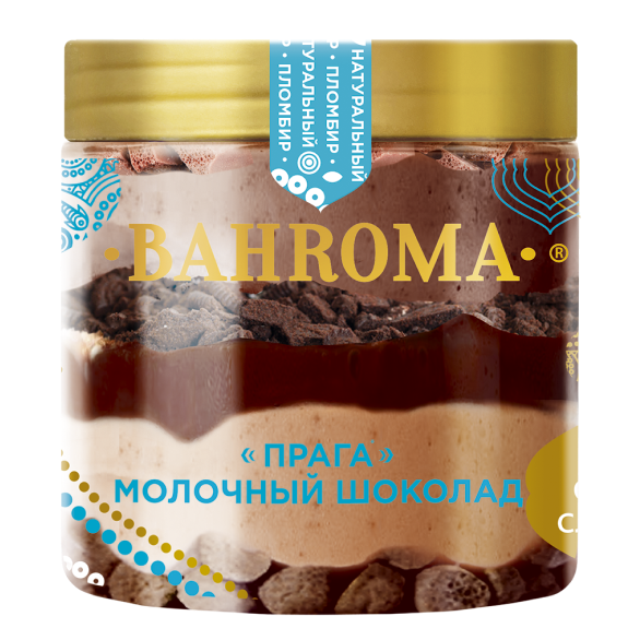 Мороженое пломбир прага молочный шоколад "BAHROMA", 320 г
