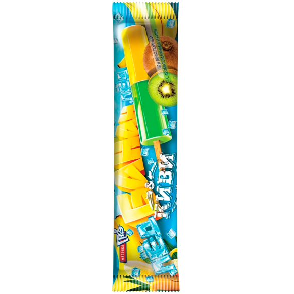 Лед двухслойный с ароматом банана и киви "ФАБРИКА ГРЁЗ", 50 г