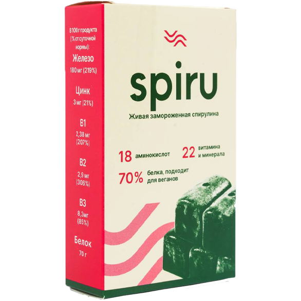 Водоросль спирулина замороженная "SPIRU", 78 г