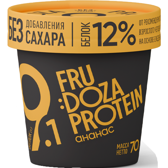 Десерт взбитый замороженный ананас «FRUDOZA PROTEIN», 70 г