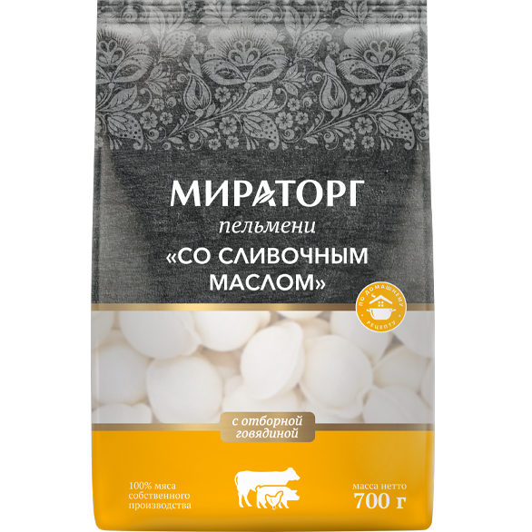 Пельмени со сливочным маслом "МИРАТОРГ" замороженные, 700 г Пельмени со сливочным маслом "МИРАТОРГ" замороженные, 700 г