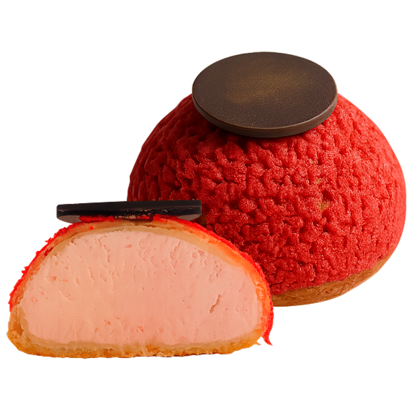 Пирожное ШУ BonGenie с начинкой клубника "КУРТЬЕ" замороженное (6 шт*50 г), 300 г