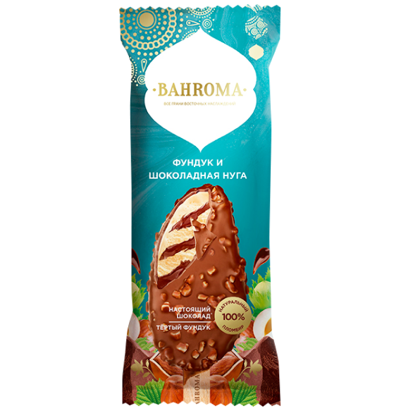 Эскимо пломбир халва в двойном шоколаде "BAHROMA", 75 г