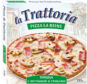 Пицца с ветчиной и грибами "La Trattoria", 335 г