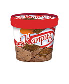 Мороженое пломбир шоколад и печенье "КАПРИЗ" стакан картон, 150 г