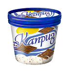 Мороженое пломбир ваниль и печенье "КАПРИЗ" стакан картон, 150 г
