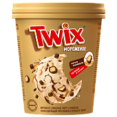 Мороженое сливочное с карамелью, какаосодержащей прослойкой и печеньем в глазури "TWIX", 265 г