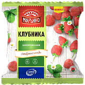 Ягода клубника быстрозамороженная "МАРЬИНО", 400 г