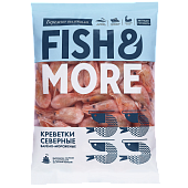 Креветки северные варено-мороженые неразделанные "FISH & MORE" замороженные, 750 г