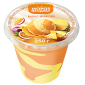 Мороженое сливочное со вкусом ананас-маракуя "МОРОЗПРОДУКТ", 250 г Мороженое сливочное со вкусом ананас-маракуя "МОРОЗПРОДУКТ", 250 г
