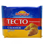 Тесто слоеное бездрожжевое  "МОРОЗКО" замороженное, 400 г