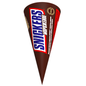 Мороженое молочное арахисовое с карамелью, арахисом в молочном шоколаде рожок "SNICKERS",  69 г