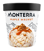 Мороженое пломбир кленовый сироп и грецкий орех "MONTERRA" стакан, 298 г