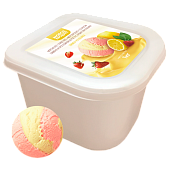 Мороженое сливочное лимон и клубника "МОРОЗПРОДУКТ", 1 кг