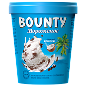 Мороженое молочное с кокосовым молоком, мякотью кокоса и глазурью "BOUNTY", 272 г